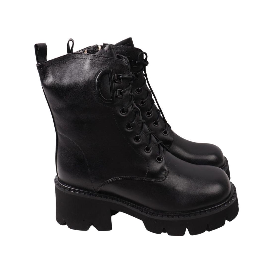 Ботинки женские Geronea из кожи р. 36 Черный (981-22ZHC)
