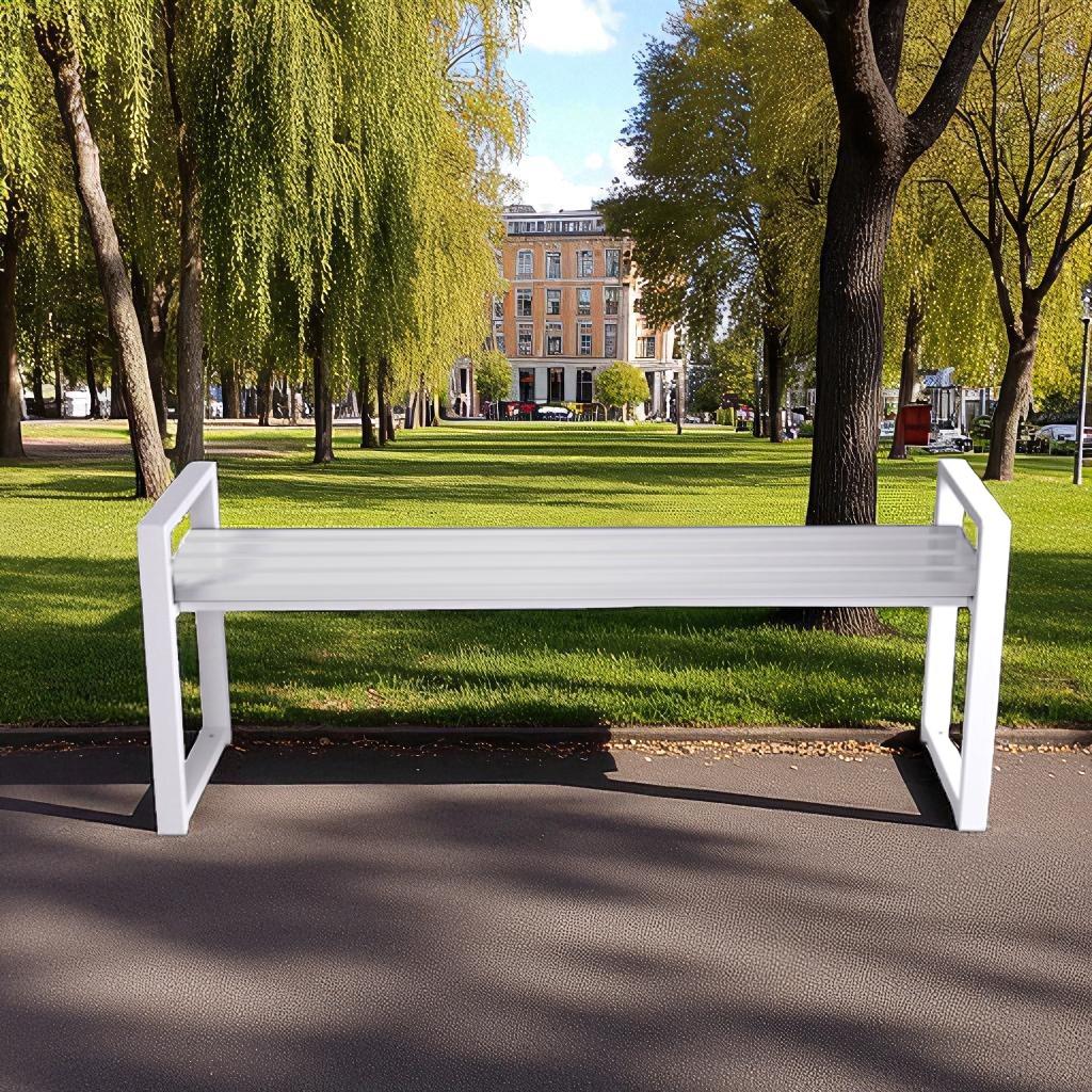 Лавка з ПВХ профілю ТОБІ ШО модерн без спинки 1514х598х415 мм Білий - фото 4