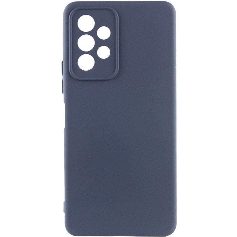 Противоударный чехол  TPU GETMAN Liquid Silk Full Camera для Samsung Galaxy A13 4G Синий / Midnight Blue