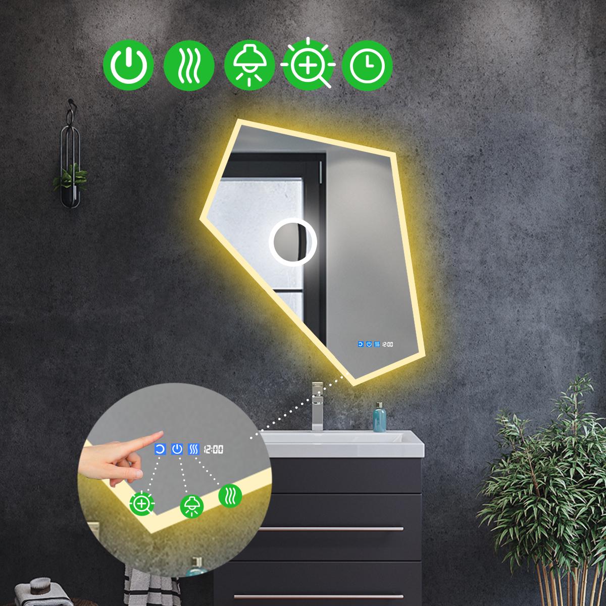 Дзеркало з LED підсвіткою Modulo 3 з трьома сенсорами 60x50 см (8738270) - фото 2 Дзеркало з LED підсвіткою Modulo 3 з трьома сенсорами 60x50 см (8738270) - фото 2