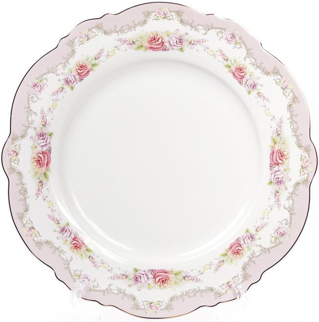 Набор фарфоровых обеденных тарелок Bristol Ø 27,5 см 8 шт. Розовый (BD-931-129)