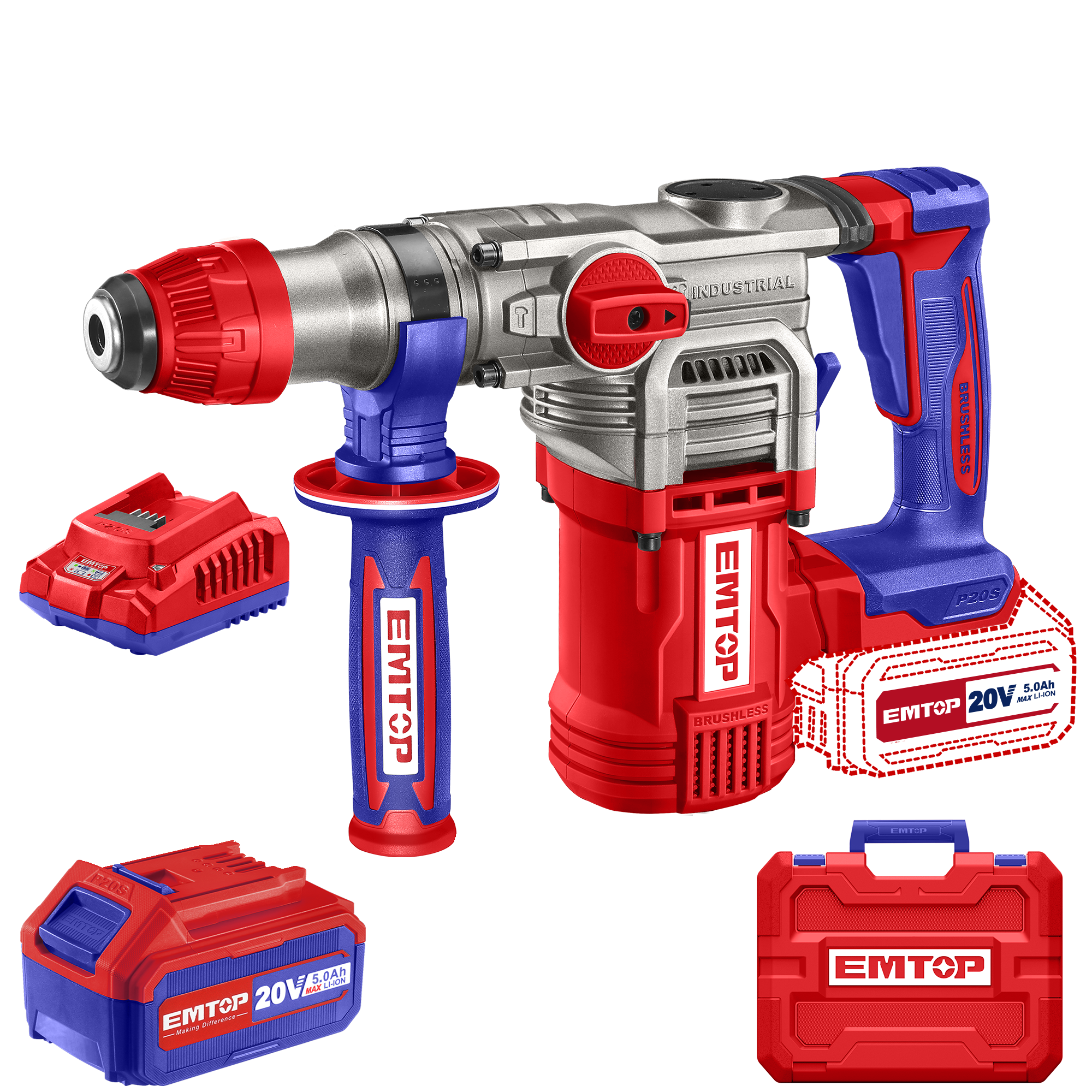 Перфоратор акумуляторний EMTOP ELRH202885