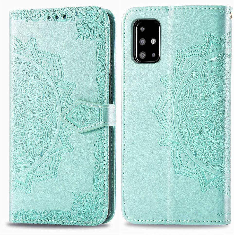 Кожаный чехол (книжка) Art Case с визитницей для Samsung Galaxy A51 Бирюзовый - фото 3