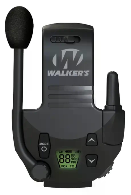 Рация Walker's Razor Walkie Talkie до 4,8 км с 22 каналами и 99 подканалами 462/700 МГц Черный (GWP-RZRWT)