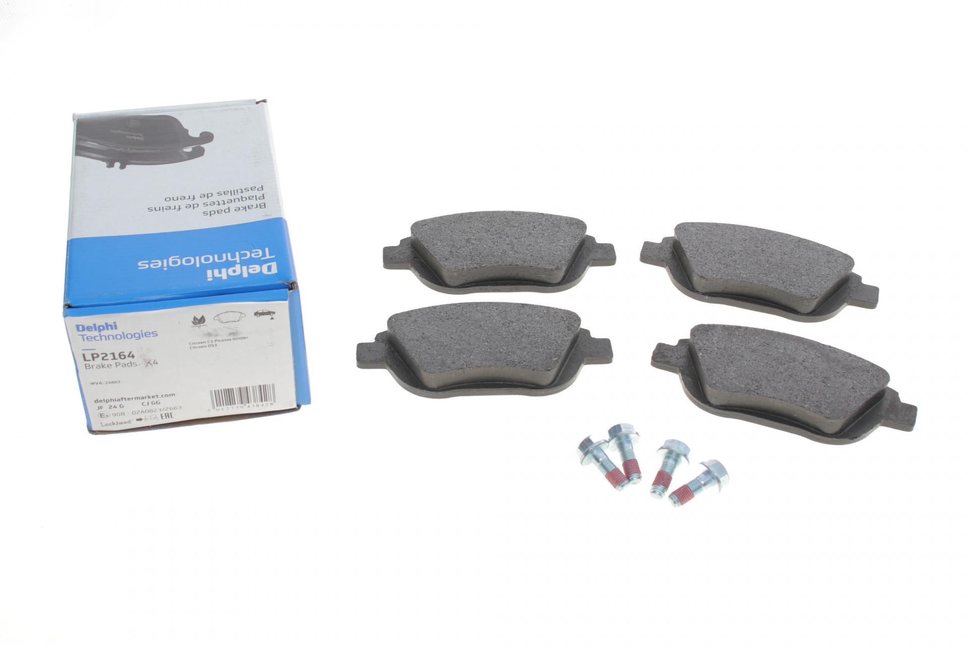 Гальмівні колодки передні DELPHI для Citroen С3/DS3 09-/C4 Cactus/Peugeot 2008 13- (LP2164)