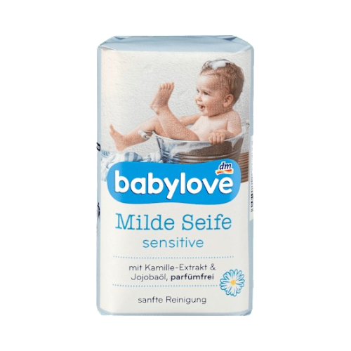 Детское мыло для купания Babylove Sensitive с экстрактом ромашки и маслом жожоба 100 г (4707106)