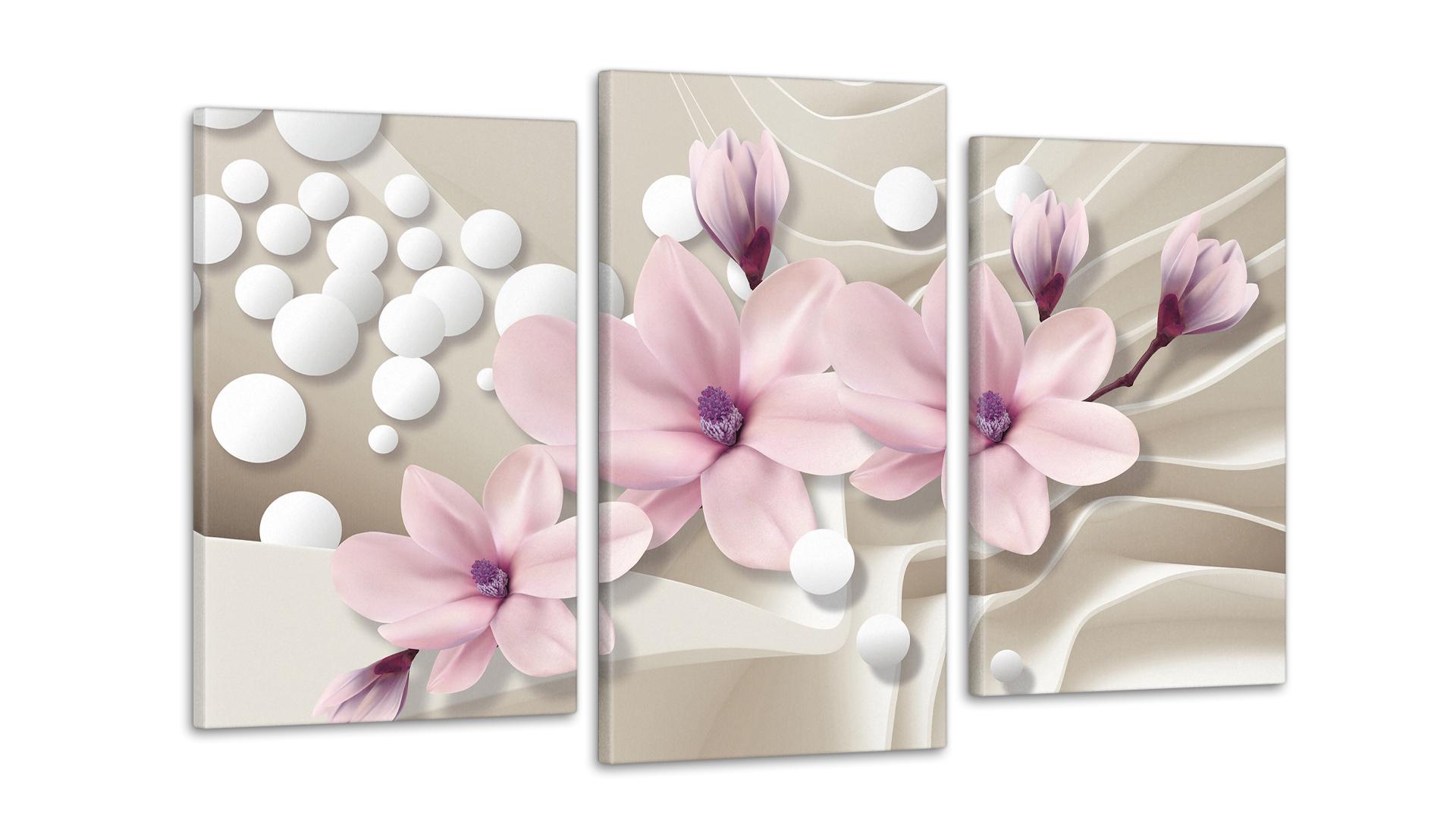 Модульна картина Квіти Абстракція 53x100 см (Art-57_3)