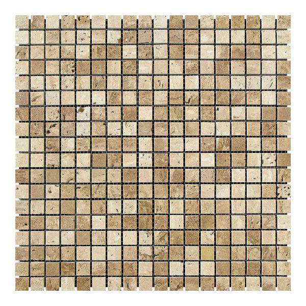 Плитка мозаїчна Травертин МКР-4П полірована 15x15x6 мм