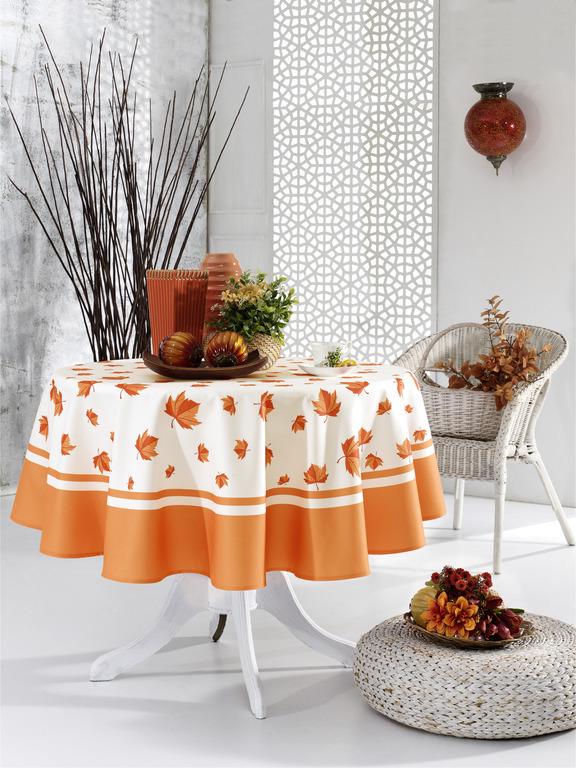 Скатертина Maison D'or 160Q Garden Maple Leaf Orange (CN10770)