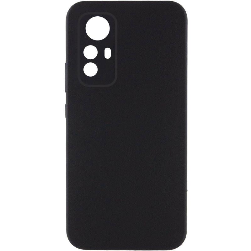 Противоударный чехол TPU GETMAN Liquid Silk Full Camera для Xiaomi Redmi Note 12S Черный / Black