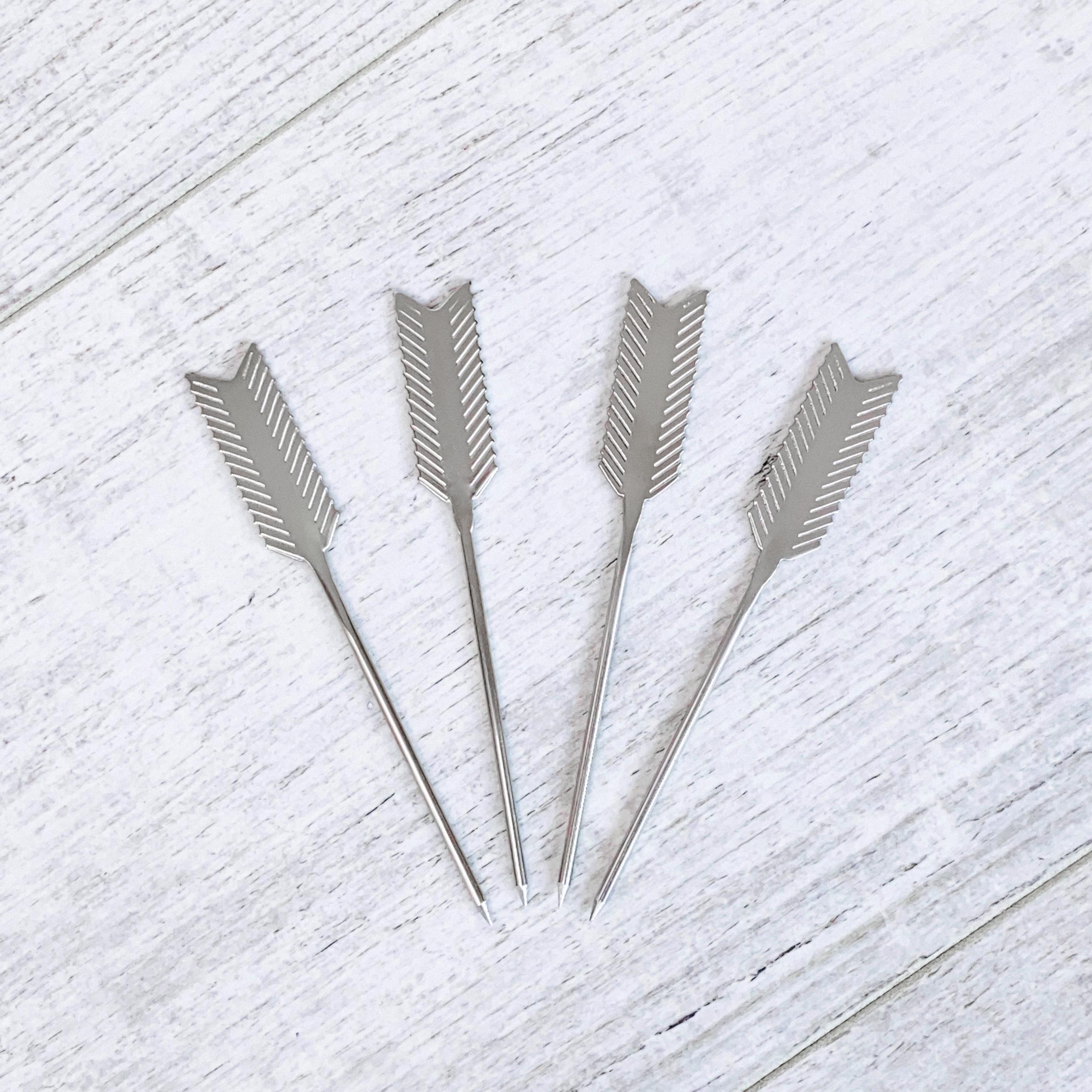 Набір металевих шпажек Olin & Olin Стріла для коктейлів 4 шт. Сріблястий - фото 1 Набір металевих шпажек Olin & Olin Стріла для коктейлів 4 шт. Сріблястий - фото 1