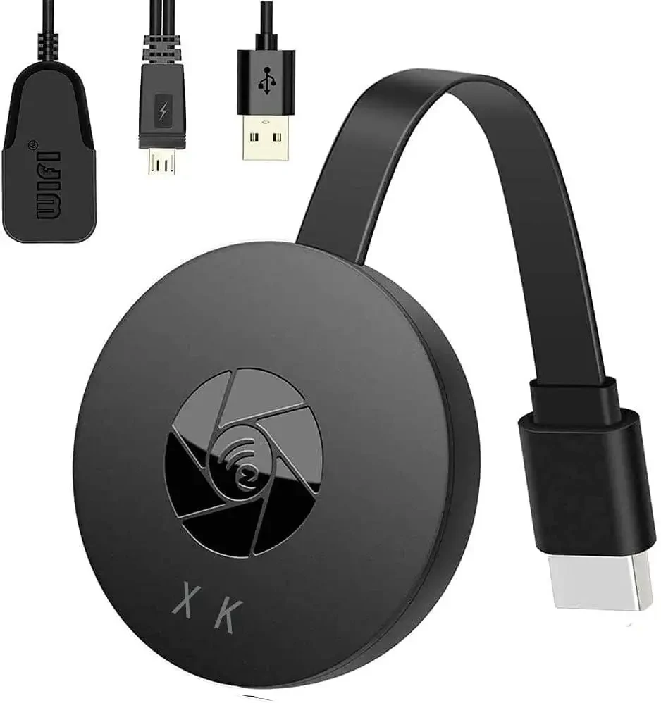 Адаптер беспроводной HDMI Chromecast G2C 2,4 ГГц 1080p для телефонов Windows Mac Черный