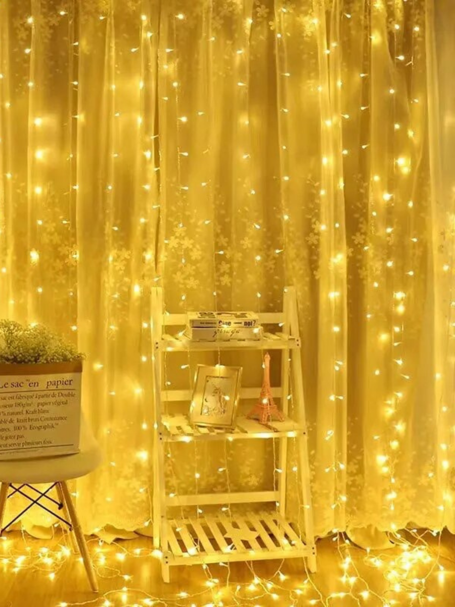 Штора-гірлянда на вікно новорічна світлодіодна Білий теплий (30307091) - фото 7 Штора-гірлянда на вікно новорічна світлодіодна Білий теплий (30307091) - фото 7