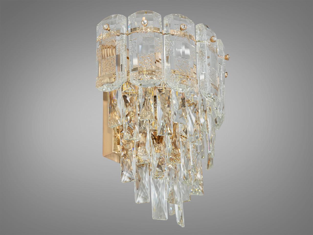 Бра хрустальное в спальню D898-BG-LS Золотой (2103073522) - фото 2 Бра хрустальное в спальню D898-BG-LS Золотой (2103073522) - фото 2