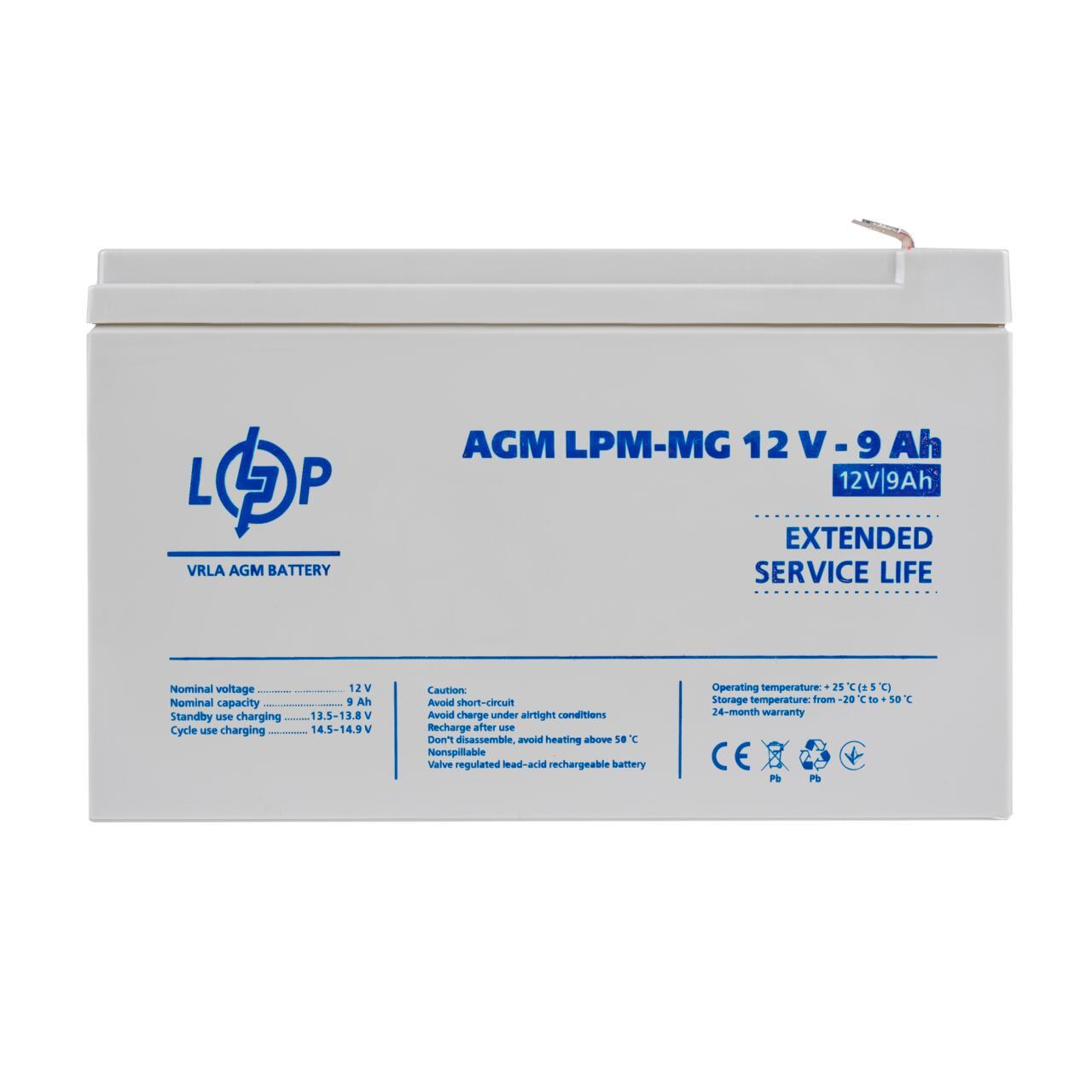 Акумулятор мультигелевий LPM-MG 12V-9 Ah