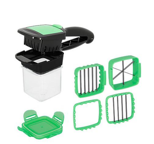 Овочерізка з контейнером Adenki Nicer Dicer Quick Зелений