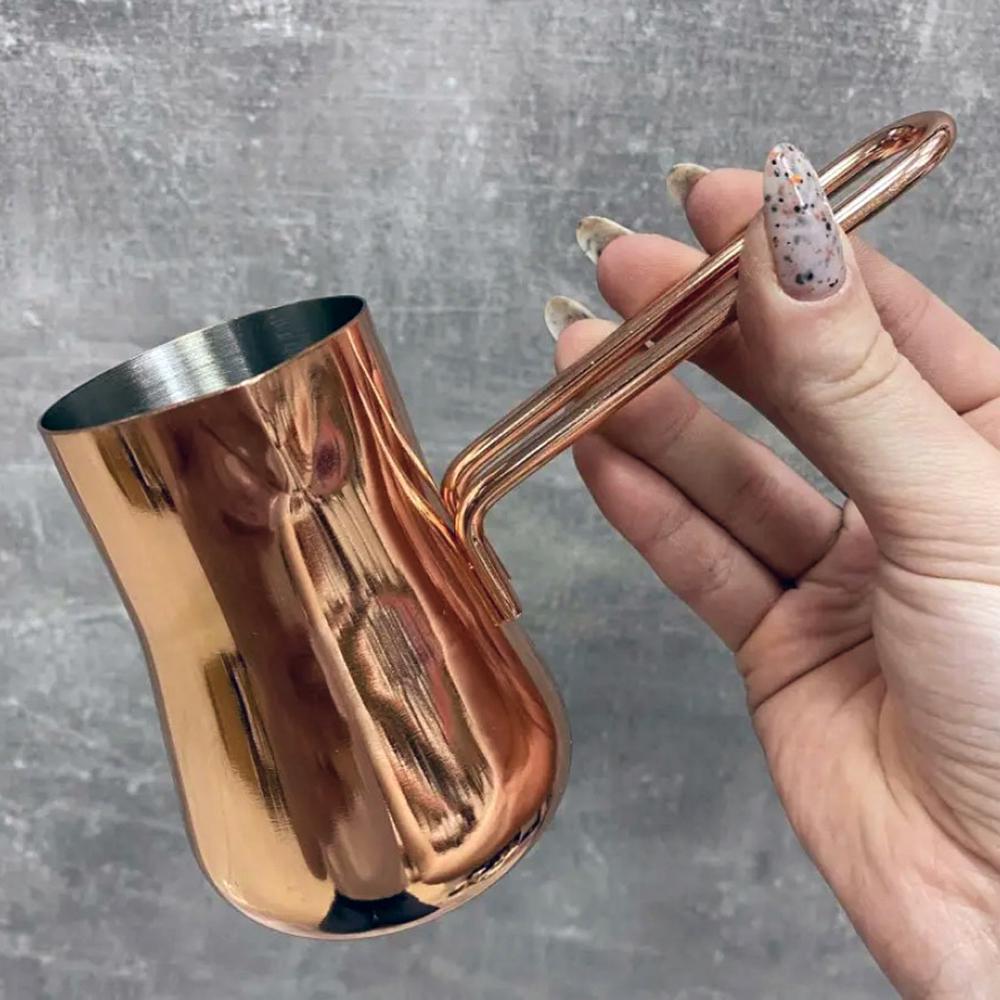 Турка для кофе из нержавеющей стали Медная классика 200 мл - фото 2