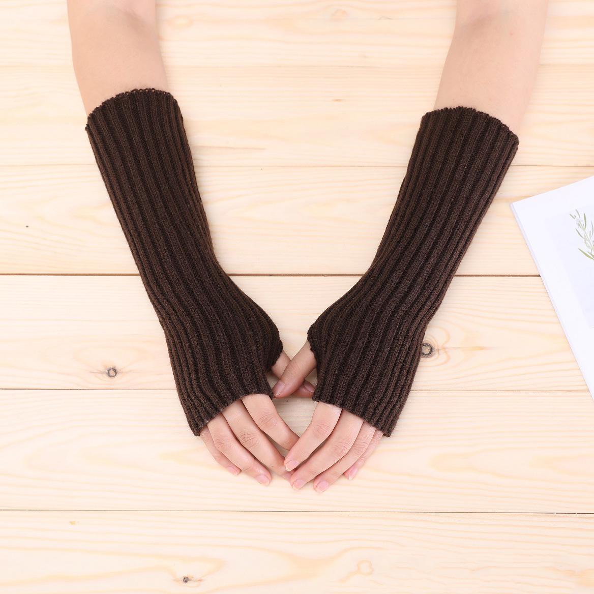Мітенки в рубчик One size Коричневий (1499) - фото 1 Мітенки в рубчик One size Коричневий (1499) - фото 1