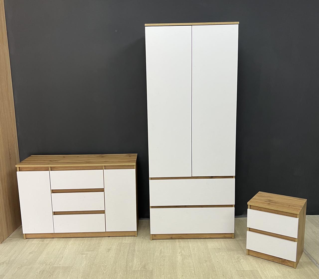 Шафа Кватро 2/2 з полицями 800х1990х470 мм Дуб аппалачі/Німфеа альба - фото 6 Шафа Кватро 2/2 з полицями 800х1990х470 мм Дуб аппалачі/Німфеа альба - фото 6