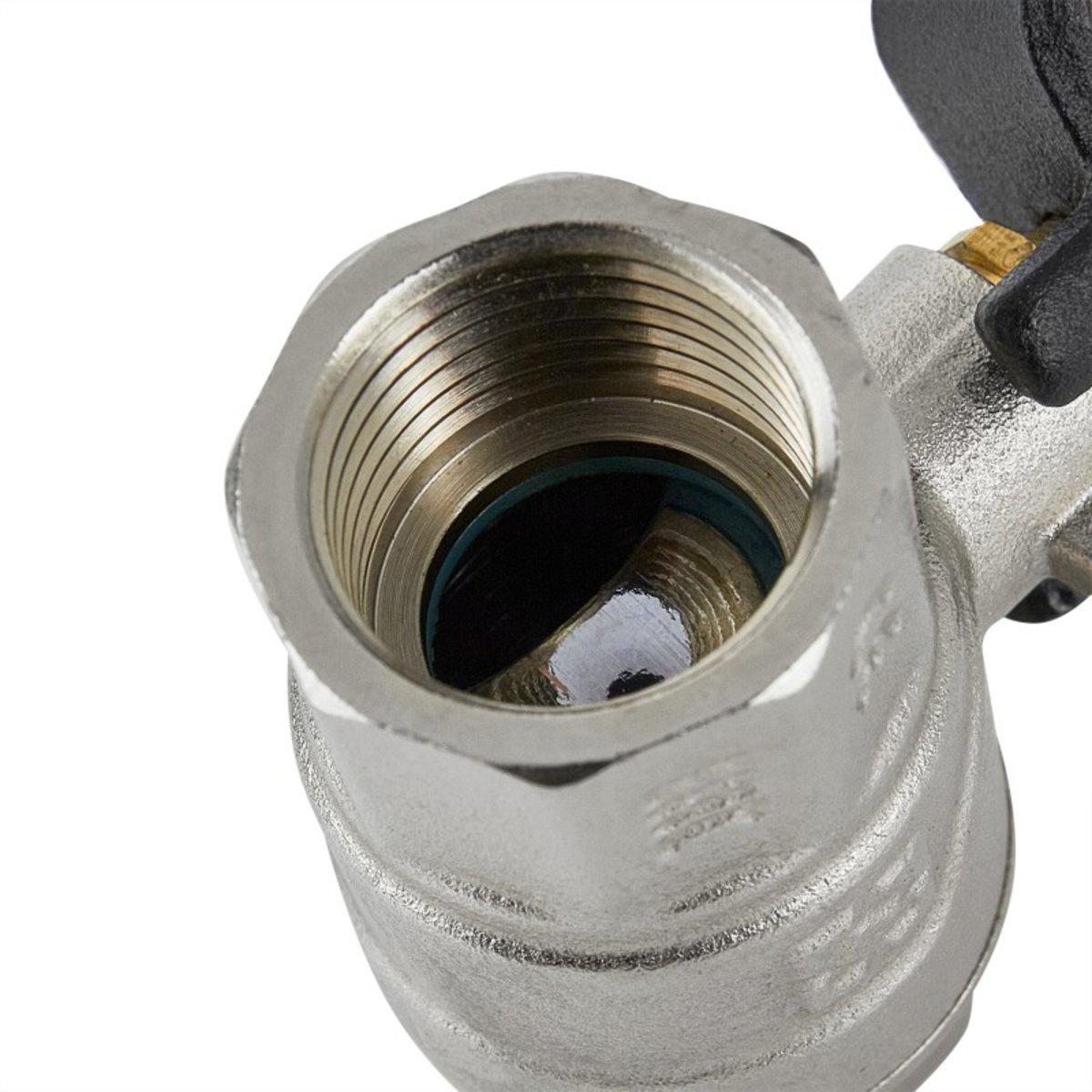 Кран кульовий Raftec PN20 ВВ 1 1/2 ручка Black (SW-43591) - фото 2