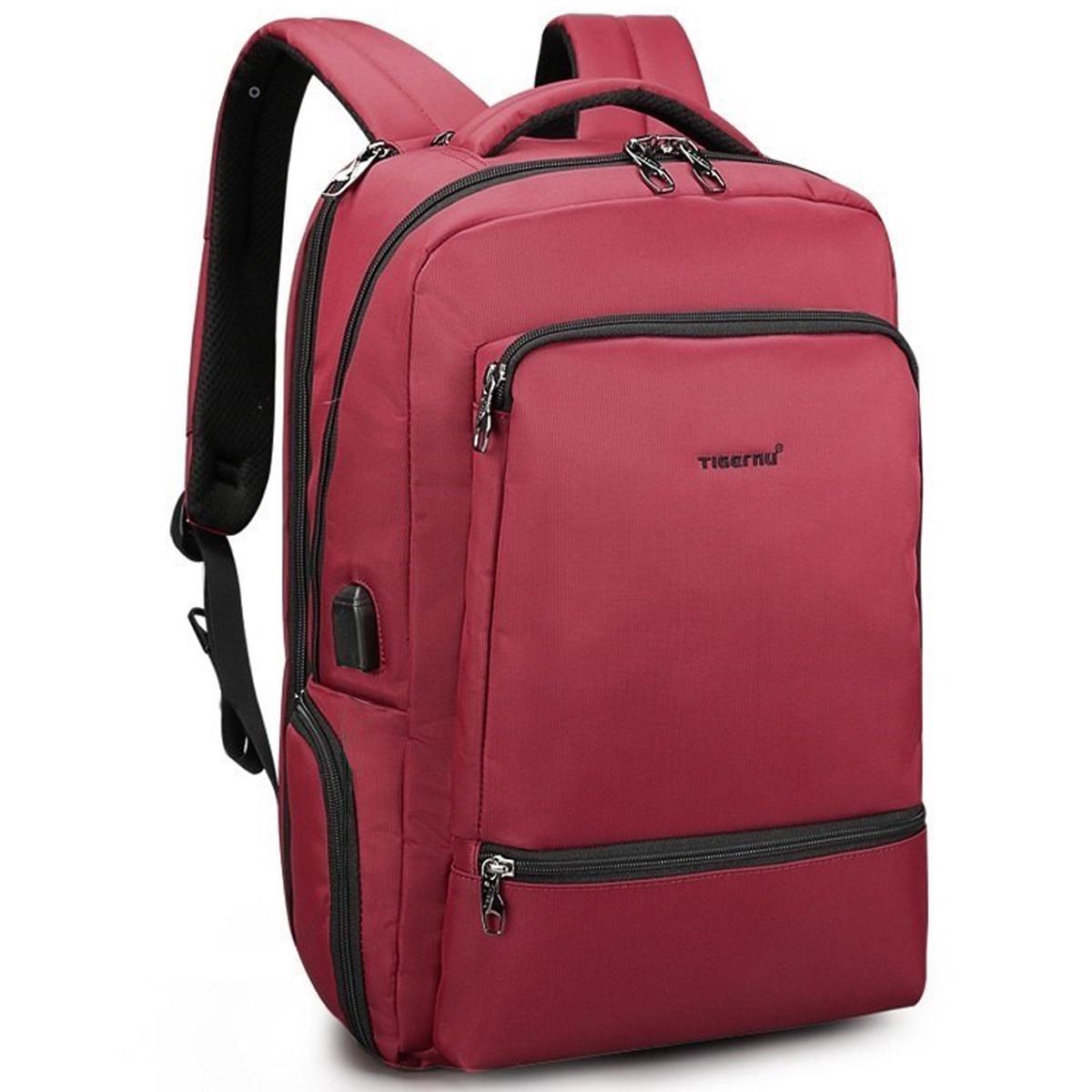 Городской рюкзак Tigernu T-B3585 для ноутбука 15,6" с USB 26 л Красный (TGN-T-B3585-2180)