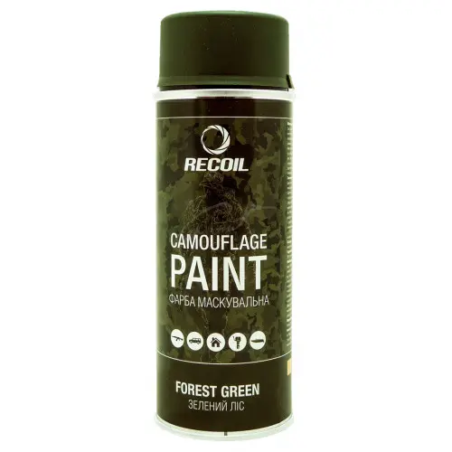 Краска маскировочная Recoil аэрозольная 400 мл Зеленый лес