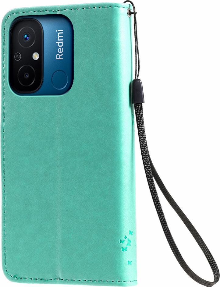 Чехол книжка Xiaomi Redmi 12C Кот и Дерево Turquoise (33324-32) - фото 2 Чехол книжка Xiaomi Redmi 12C Кот и Дерево Turquoise (33324-32) - фото 2