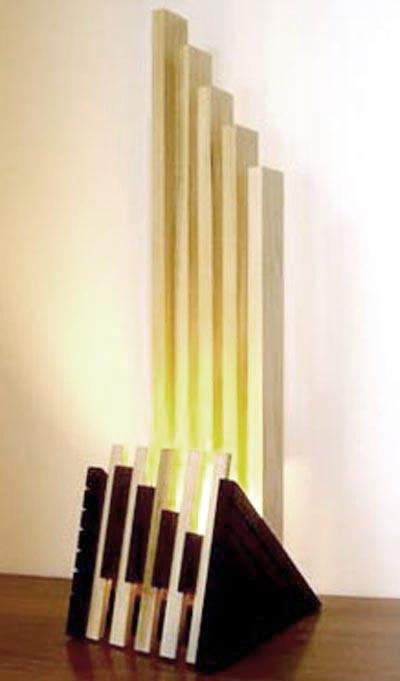 Светильник напольный из дерева Бенкс Бланже/Капучино (НПС-00180112)