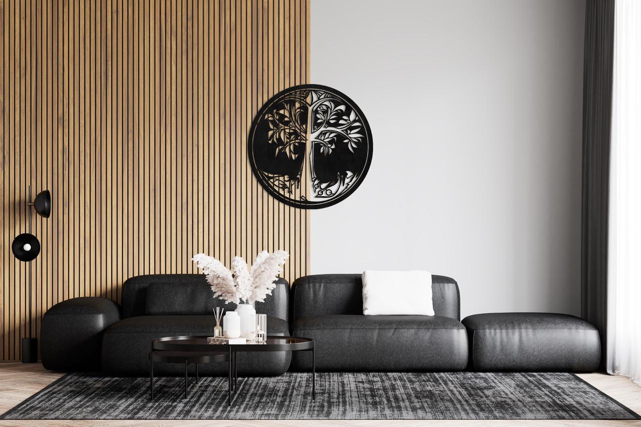 Декоративное панно на стену Upwood Decor Mandala Tree 6 30х30 см Black (1578101796)