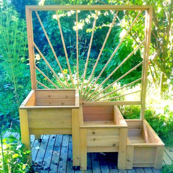 Кашпо со шпалерой из дерева Шарапонг Бланже (КШР-004201)