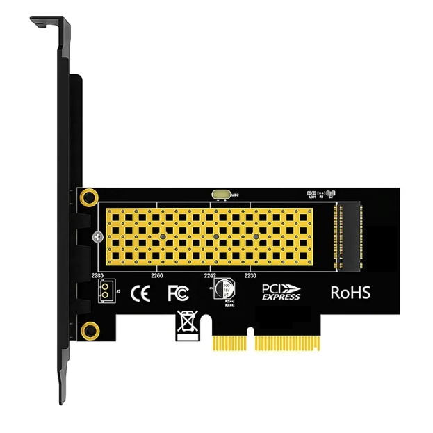 Переходник адаптер для SSD M.2 NVME to PCIE X4 4.0 Adapter Black (3056e1b9)