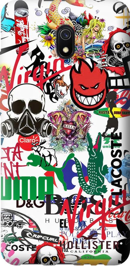 Чехол на Xiaomi Redmi 8A Many different logos (4022u-1794-42517)