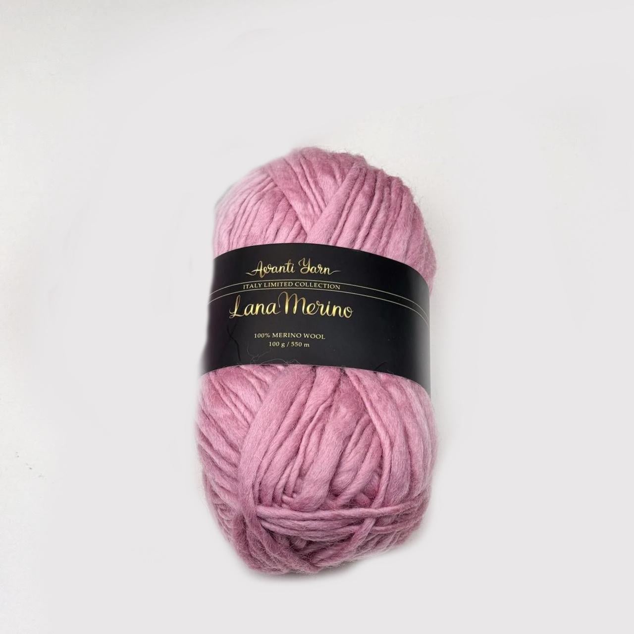Пряжа Avanti Yarn Lana Merino для вязания/ткачества 100 г Роза (2479579823)