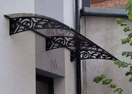 Козырек-навес Prime Мороз монолитный поликарбонат 3 мм 200х100 см Черный (29176077)