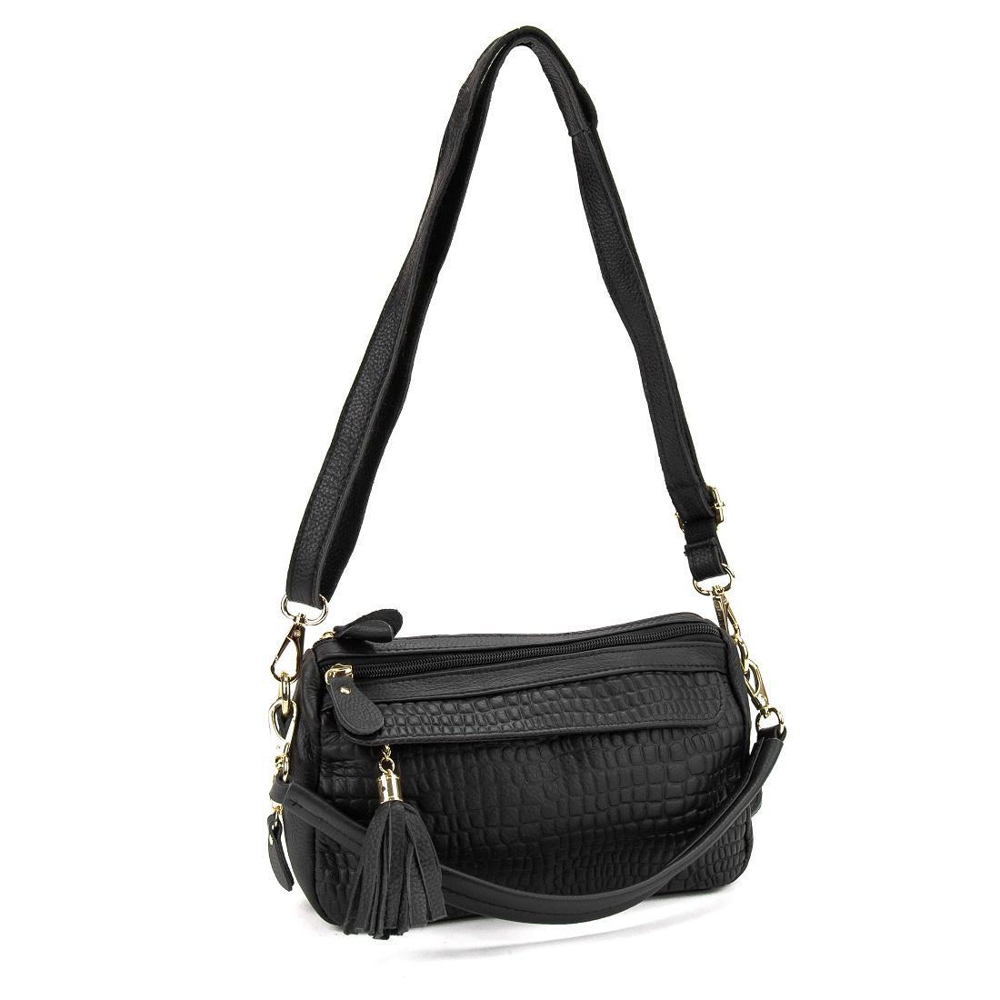 Женская сумка через плечо Royal Bag NM20-W028A из натуральной кожи Черный (6960)
