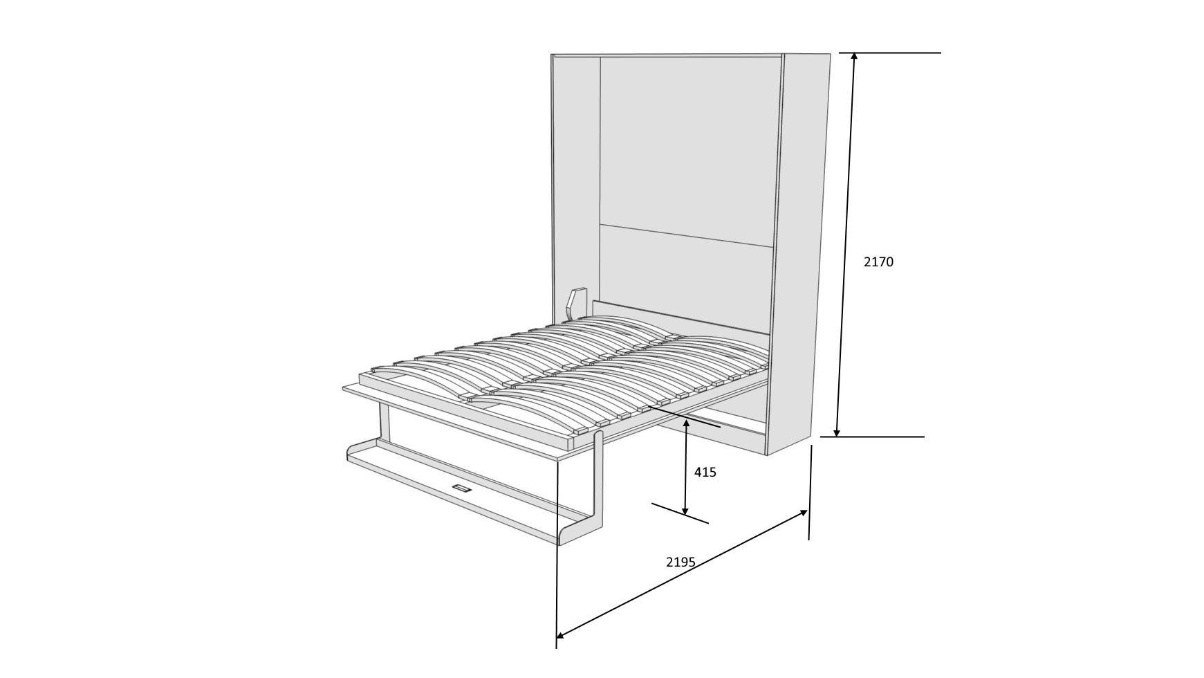 Шкаф-кровать Smart Mebel Soul 180x200 см Антрацит (10889689) - фото 6