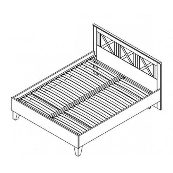 Кровать двуспальная Gerbor Holding Тина LOZ/160 Сосна каньон/Дуб сонома/Трюфель - фото 2
