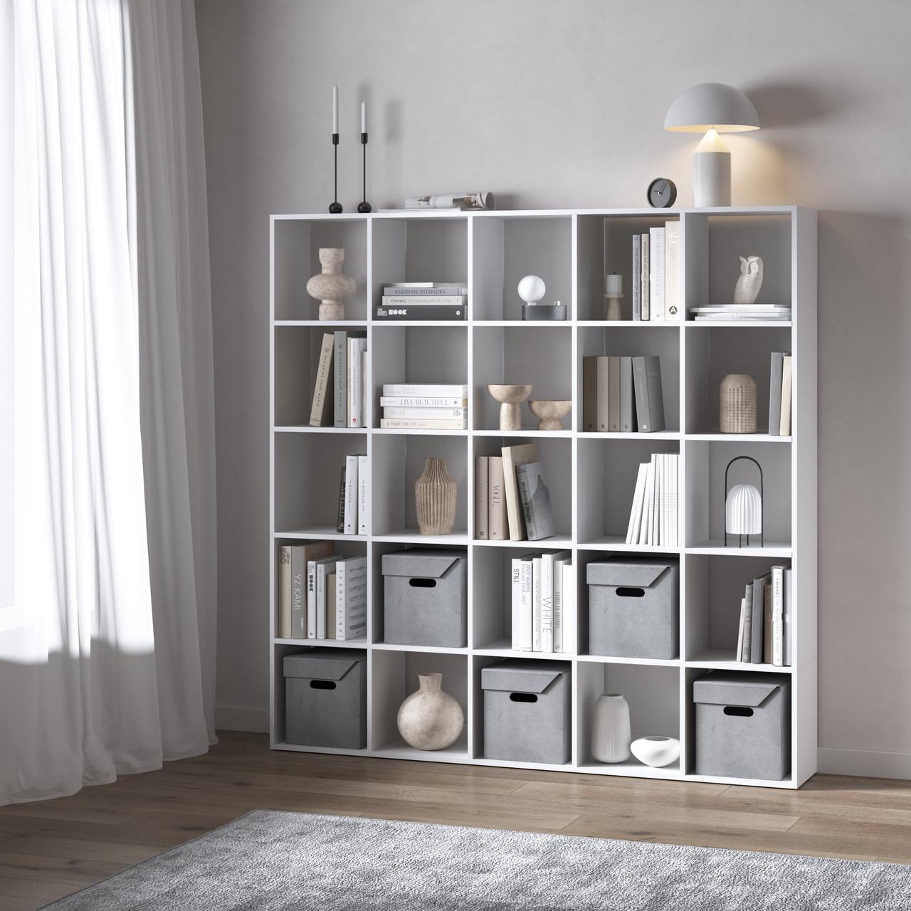 Стеллаж открытый VAYS 25 ячеек 178х29х178 см Белый (30253590) Стеллаж открытый VAYS 25 ячеек 178х29х178 см Белый (30253590)