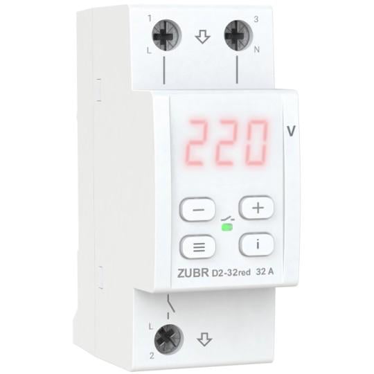 Реле контроля напряжения ZUBR D2-32 red 32 А