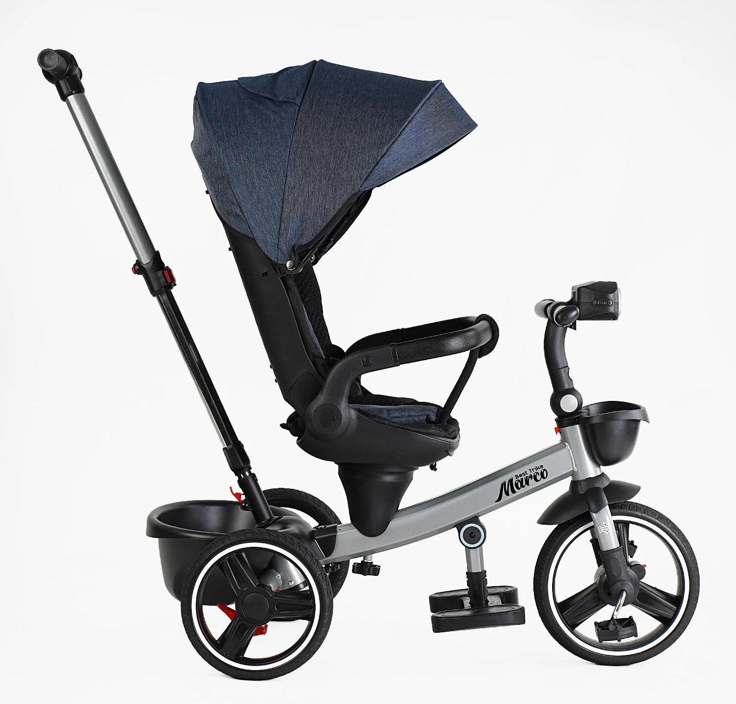 Велосипед 3-х колесный детский Best Trike Marco фара музыкальная/с USB/пульт Blue (157603) - фото 8