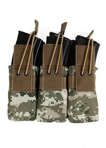 Подсумок под 6 магазинов АК/РПК тройной Пиксель (1408-9)