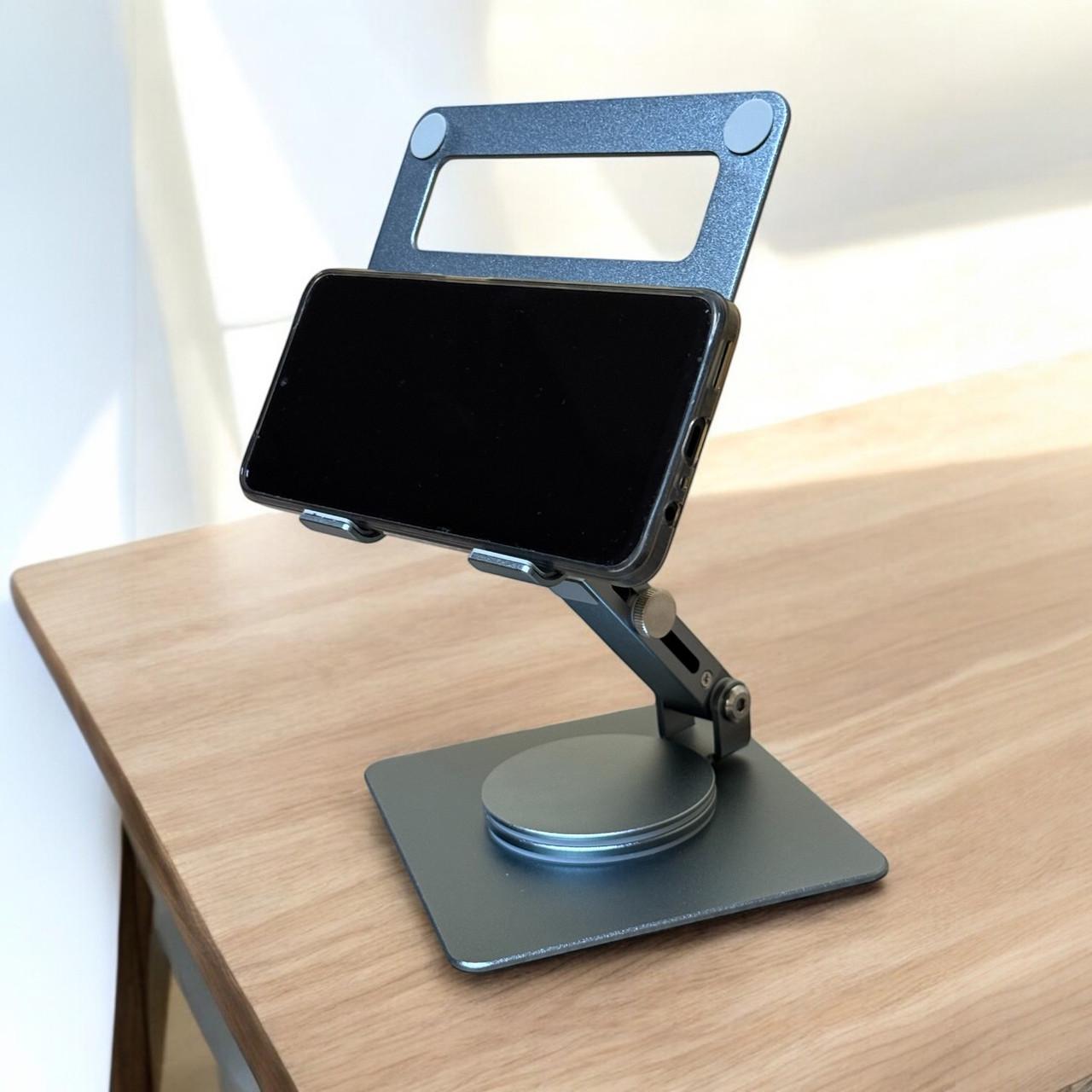 Держатель для планшета Primo SP05 7-12,9" настольный металлический с функцией вращения Grey (2633587614) - фото 7