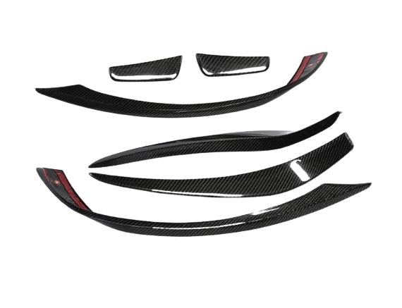 Накладки на бампер передний DDCarbon для AMG-Line/A45 AMG HB Mercedes A-сlass W176 2012-2018 гг. натуральный карбон (148006)