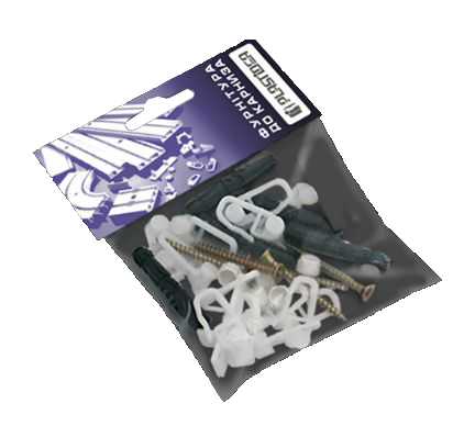 Комплект фурнитуры EURO CONCEPT для потолочного карниза КС-3 300 см Белый