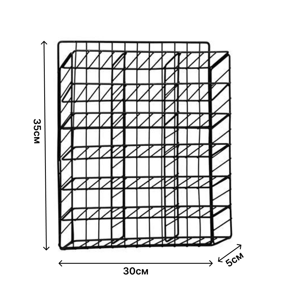 Органайзер настенный для нижнего белья 30x5x35см Черный - фото 11