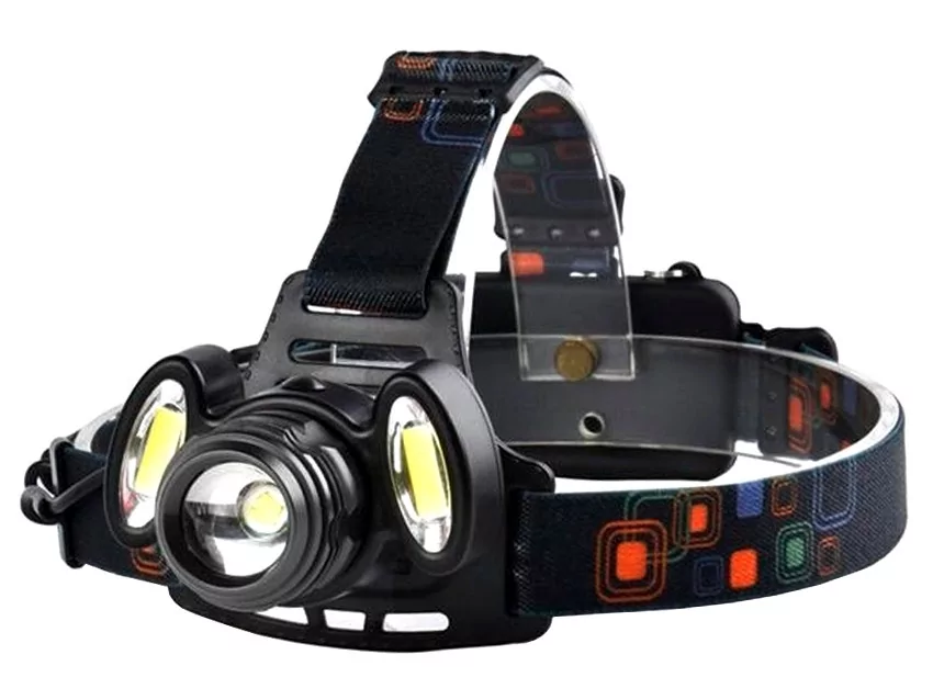 Фонарь аккумуляторный 2118 T6 2COB CZK20 T6 Черный