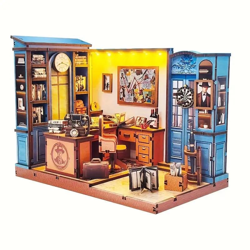 Румбокс Detective Office Buil DIY Wooden Kit Puzzle SJ-018 (28595403)