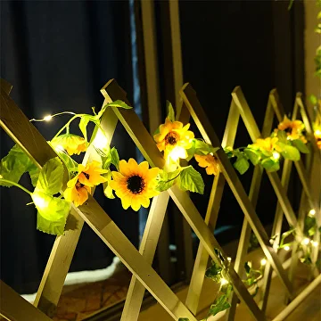Світлодіодна гірлянда з квітами соняшнику (Q00487) - фото 10 Світлодіодна гірлянда з квітами соняшнику (Q00487) - фото 10