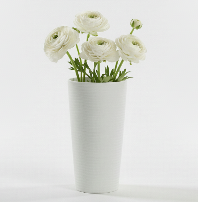 Ваза Nana ceramics Волна 28 см Белый (9044) Ваза Nana ceramics Волна 28 см Белый (9044)