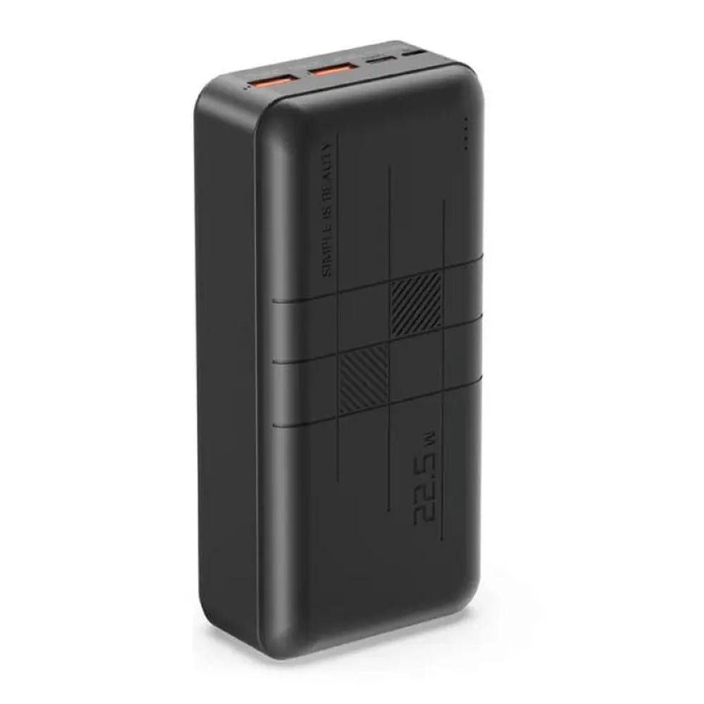 Повербанк XO PR189 fast charge light display PD20W+QC22,5W 30000 mAh Black